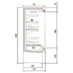 Mural Refrigerado Inoxidable para Lácteos sin Puertas 4 Estantes Evaporador Ventilado Serie CEDAR 685x797x2000h mm DS1 06 I M2 Docriluc - Imagen 3