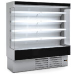 Mural Refrigerado Inoxidable para Lácteos sin Puertas 8 Estantes Evaporador Ventilado Serie CEDAR 1935x654x2000h mm DS0 18 I M2 Docriluc