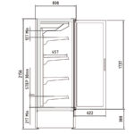 Mural Refrigerado 3 Puertas 8 Estantes Evaporador Ventilado Serie INGENIOUS EFI-R 1925x800x2000h mm EFIL 3R Docriluc - Imagen 3