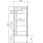 Mural Refrigerado para Quesos 1 Puerta 4 Estantes Evaporador Ventilado Serie INGENIOUS EFILQ 642x800x2000h mm EFILQ-1R Docriluc - Imagen 4