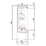 Mural Refrigerado sin Puertas 4 Estantes Evaporador Ventilado Serie CEDAR 685x654x2000h mm DS0 06 M2 Docriluc - Imagen 3