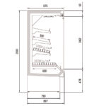 Mural Refrigerado para Frutas y Verduras sin Puertas 3 Estantes Evaporador Ventilado Serie CEDAR 685x897x2000h mm DS3 06 H1 Docriluc - Imagen 3
