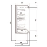 Mural Refrigerado para Lácteos sin Puertas 4 Estantes Evaporador Ventilado Serie CEDAR 685x797x2000h mm DS1 06 M2 Docriluc - Imagen 3