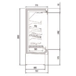 Mural Refrigerado para frutas y Verduras sin Puertas 3 Estantes Evaporador Ventilado Serie CEDAR 685x797x2000h mm DS1 06 H1 Docriluc - Imagen 3