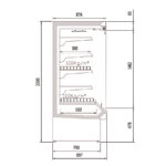 Mural Refrigerado para Lácteos sin Puertas 4 Estantes Evaporador Ventilado Serie CEDAR 685x897x2000h mm DS3 06 M2 Docriluc - Imagen 3