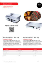 Plancha Eléctrica Sobremesa Placa Lisa Acero Inoxidable 730x470x240h mm HEG-820 HS - Imagen 2
