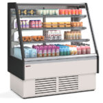 Semi Mural Refrigerado Cristal Recto 3 Estantes 2 Puertas Correderas Evaporador Ventilado Serie SPECTRE VVA-MR 1260x730x1379h mm VVA-6-13-MR Docriluc