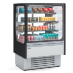 Semi Mural Refrigerado Cristal Recto 3 Estantes 1 Puerta Corredera Evaporador Ventilado Serie SPECTRE VV-RG 600x710x1380h mm VV-6-6-RG Docriluc