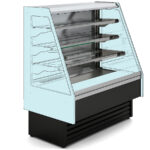 Semi Mural Refrigerado Cristal Recto 3 Estantes Evaporador Ventilado Serie SPECTRE VVAM-MR 560x730x1379h mm VVAM-6-6-MR Docriluc