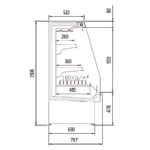 Semi Mural Refrigerado Cristal Recto 2 Estantes Evaporador Ventilado Serie MAPLE SVS1 - 685x797x1508h mm SVS1 06 M2 Docriluc - Imagen 3