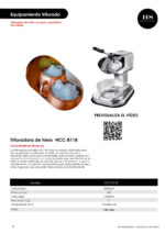 Trituradora de Hielo 200 Kg/h 440x300x440h mm HCC-B118 HS - Imagen 2
