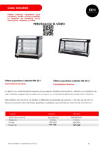 Vitrina Expositora Caliente Calor Seco Cristal Recto Sobremostrador 660x480x610h mm HW-60-1 HS - Imagen 2
