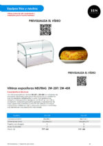 Vitrina Expositora Neutra Cristal Curvo 1 Estante Sobremesa 550x380x312h mm ZW-25R HS - Imagen 2