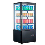 Vitrina Expositora Refrigerada Negro 78 Litros 1 Puerta de Cristal 3 Estantes 425x380x988h mm CL-78-1 N HS