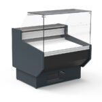 Vitrina Expositora Refrigerada para Carnicería y Charcutería con Reserva Cristal Recto Evaporador Estático Serie NERIA VED-9-RR 1025x940x1235h mm VED-9-10-RR Docriluc