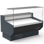 Vitrina Expositora Refrigerada para Carnicería y Charcutería con Reserva Cristal Recto Evaporador Estático Serie NERIA VED-9-RR 1265x940x1235h mm VED-9-13-RR Docriluc