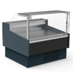 Vitrina Expositora Refrigerada para Carnicería y Charcutería con Reserva Cristal Recto Evaporador Ventilado Serie OLIRA VE-12-RR-TF 1310X1215x1245h mm VE-12-13-RR-TF Docriluc