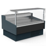 Vitrina Expositora Refrigerada para Carnicería y Charcutería con Reserva Cristal Recto Evaporador Ventilado Serie OLIRA VE-12-RR-TF 1623x1215x1245h mm VE-12-15-RR-TF Docriluc