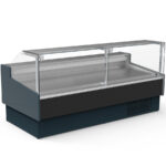 Vitrina Expositora Refrigerada para Carnicería y Charcutería con Reserva Cristal Recto Evaporador Ventilado Serie OLIRA VE-12-RR-TF 2560x1215x1245h mm VE-12-25-RR-TF Docriluc
