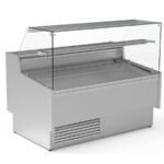 Vitrina Expositora Refrigerada para Carnicería y Charcutería sin Reserva Cristal Recto Evaporador Estático Serie CALYPSSO VES-9-RR-P 1025x930x1235h mm VES-9-10-RR-P-EF Docriluc