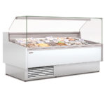 Vitrina Expositora Refrigerada para Pescadería sin Reserva Cristal Recto Evaporador Estático Serie CALYPSSO VES-10-RR-P 1265x1070x1235h mm VES-10-13-RR-P-EF Docriluc