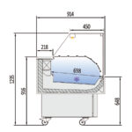 Vitrina Expositora Refrigerada para Pescadería sin Reserva Cristal Recto Evaporador Estático Serie HYDRO EEC-RR 1505x914x1235h mm EEC-150-RR Docriluc - Imagen 3