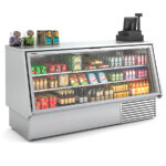 Vitrina Mostrador Cerrada Refrigerada Cristal Recto 2 Estantes 2 Puertas Evaporador Estático Serie LUNNARIS VCC-9 - 1315x847x1085h mm VCC-9-13 Docriluc