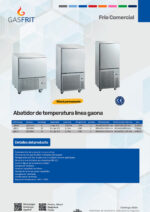 Abatidor de Temperatura 5 Bandejas GN 1/1 - 800x800x1000h mm GF810 GASFRIT - Imagen 2