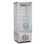 Armario Expositor Mixto Acero Inoxidable para Pastelería 420 Litros 1 Puerta de Cristal 6 Estantes 700x655x1900h mm CSB-420V1-1 CISABA
