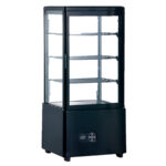 Armario Expositor Refrigerado Negro para Pastelería 78 Litros 1 Puerta de Cristal 3 Estantes 452x406x968h mm FL78LN GASFRIT