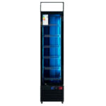 Armario Expositor Refrigerado Negro 1 Puerta de Cristal 300 Litros 5 Estantes 420x485x1890h mm GF069 GASFRIT