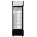 Armario Expositor Refrigerado Negro 1 Puerta de Cristal 360 Litros 4 Estantes 590x560x1950h mm 9005 GASFRIT