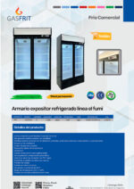 Armario Expositor Refrigerado Negro 2 Puertas de Cristal 1000 Litros 8 Estantes 1200x570x1950h mm FA1 GASFRIT - Imagen 2