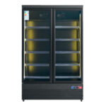 Armario Expositor Refrigerado Negro 2 Puertas de Cristal 1200 Litros 10 Estantes 1290x710x2030h mm GF070 GASFRIT