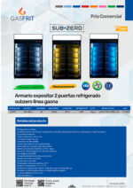 Armario Expositor Refrigerado Negro 2 Puertas de Cristal 1300 Litros 10 Estantes 1253x750x2080h mm GF073 GASFRIT - Imagen 2
