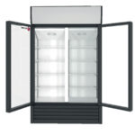 Armario Expositor Refrigerado Negro 2 Puertas de Cristal 800 Litros 8 Estantes 1000x550x1980h mm 9001 GASFRIT