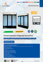 Armario Expositor Refrigerado Negro 3 Puertas de Cristal 1500 Litros 12 Estantes 1800x570x1950h mm FA3 GASFRIT - Imagen 2