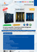 Armario Expositor Refrigerado Negro 3 Puertas de Cristal 1600 Litros 15 Estantes 1880x710x2050h mm GFO70SUBCO GASFRIT - Imagen 5