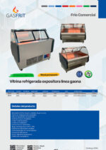 Vitrina Expositora Refrigerada para Charcutería y Carnicería Cristal Curvo 600 Litros 2000x1050x1200h mm GFQ02 GASFRIT - Imagen 2