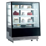 Vitrina Expositora Refrigerada para Pastelería 500 Litros Cristal Recto 3 Estantes 1200x810x1454h mm GFF101 GASFRIT