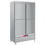 Armario Refrigerado Acero Inoxidable 4 Puertas Opacas 1000 Litros 4 Estantes 1220x700x2050h mm E901 GASFRIT