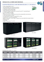 Armario Expositor Refrigerado Negro 3 Puertas de Cristal 6 Estantes 413 Litros Gama 600 - 1989x512x850h mm EF5-222GMU EUTRON - Imagen 2
