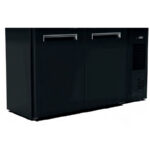 Armario Refrigerado Negro 2 Puertas Opacas 4 Estantes 264 Litros Gama 600 - 1435x528x850h mm EF5-22DMU EUTRON