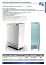 Armario de Refrigeración Acero Inoxidable 2 Puertas Opacas 3 Estantes 1200 Litros 1380x830x2100h mm CPS-202 EUTRON - Imagen 2