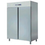 Armario de Refrigeración Acero Inoxidable 2 Puertas Opacas 6 Estantes 1400 Litros Gama GASTRONORM 1388x846x2007h mm ARG-1402 EUTRON