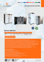 Carro Caliente 2 Puertas Opacas 44 Bandejas GN 1/1 - 1540x960x1755h mm GF606 GASFRIT - Imagen 2