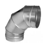 Ø 125 mm - Codo 90º de Acero Galvanizado Circular para la Instalación de Extracciones de Humo C90125 Donbar