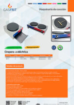 Crepera Eléctrica 1 Placa 450x490x225h mm GF024CC GASFRIT - Imagen 2
