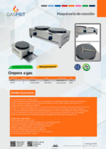 Crepera a Gas 1 Placa 450x490x260h mm GF023C GASFRIT - Imagen 2