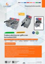 Freidora Eléctrica con Grifo de Vaciado 1 Cuba 10 Litros Sobremesa 280x460x325h mm GF013 GASFRIT - Imagen 2